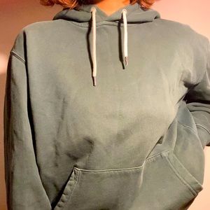Green J.Crew Vintage Fleece Hoodie